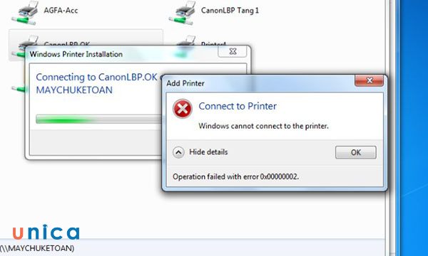 Máy in không nhận lệnh in là lỗi khi bạn gửi lệnh in từ máy tính Windows đến máy in nhưng máy in lại báo lỗi