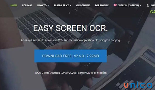 Phần mềm Easy Screen OCR