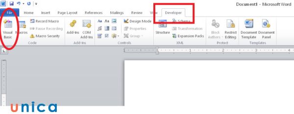 Mở cửa sổ Visual Basic Editor
