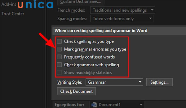 Lỗi dính chữ trong word
