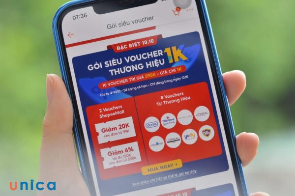 Dùng voucher online