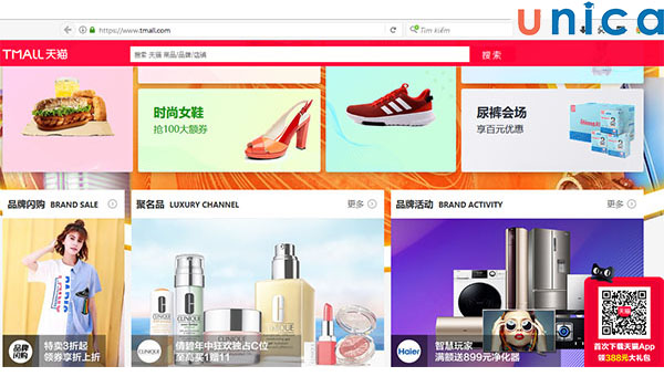 Mua hàng trên Tmall giá rẻ hơn so với những trang nước ngoài khác