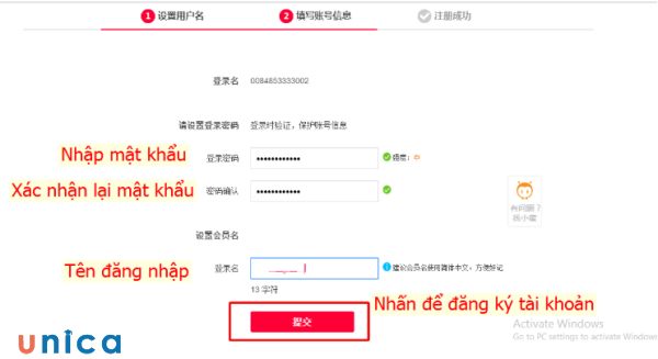 Điền thông tin cá nhân