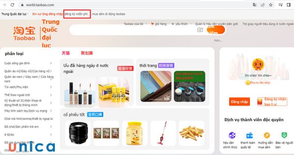 Click vào mục đăng ký tài khoản miễn phí