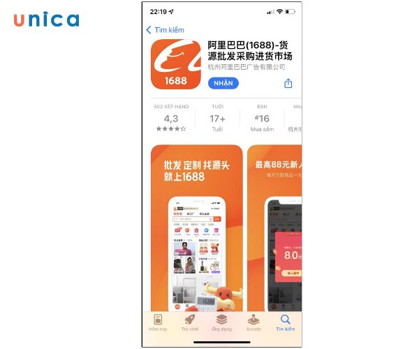 Tải app về điện thoại