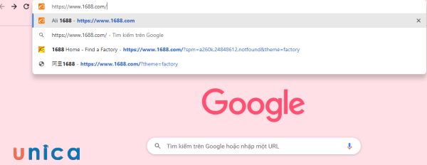 Truy cập website 1688