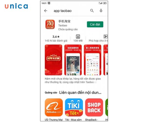 Tải app taobao về điện thoại