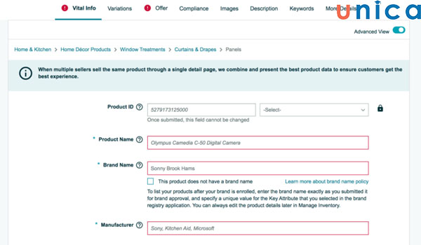 Nhập thông tin sản phẩm