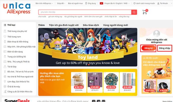 Truy cập vào trang web và đăng ký tài khoản