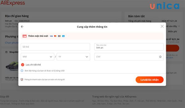 Chọn phương thức thanh toán