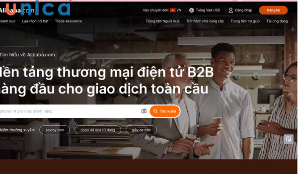 Đăng ký để tạo tài khoản Alibaba