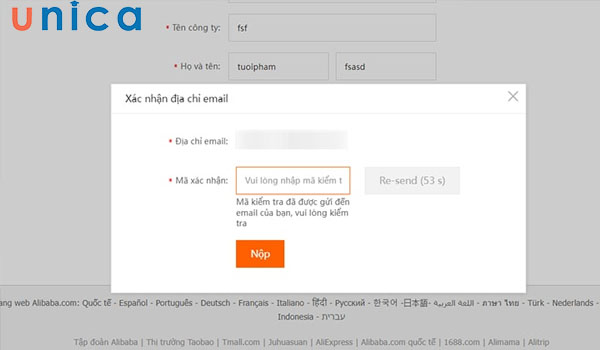 Điền mã code