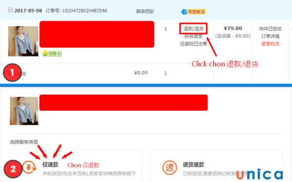 Yêu cầu hoàn tiền nếu shop giao thiếu hàng