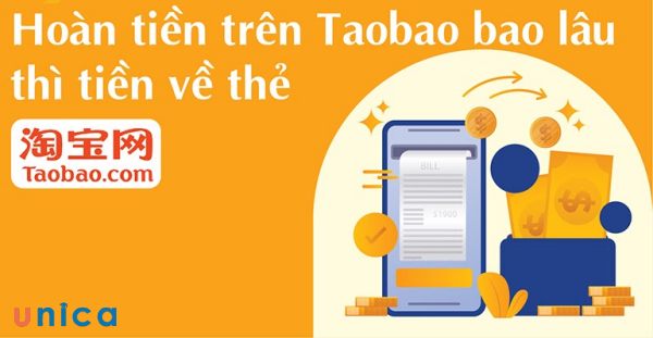 Thời gian hoàn trả tiền Taobao