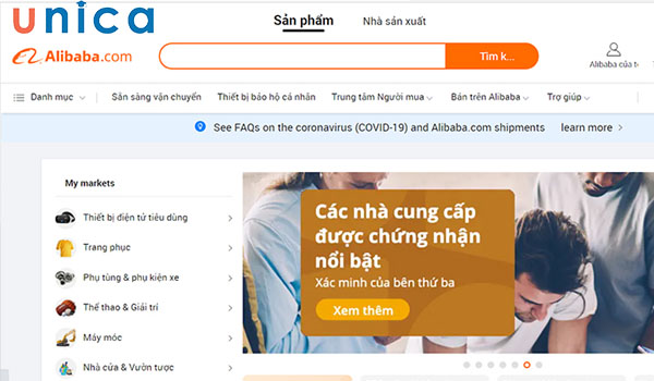 Mua hàng trên Alibaba bạn được thoải mái lựa chọn hàng hoá