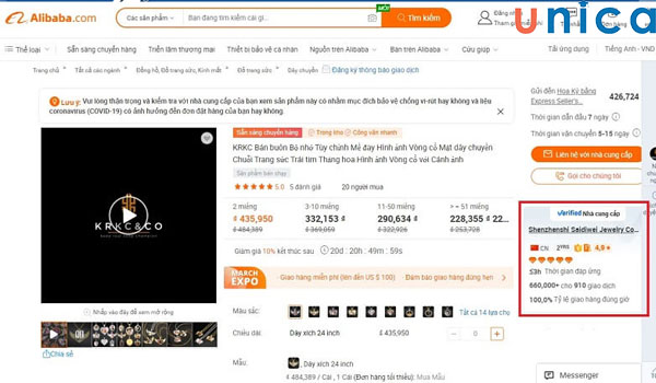 Đánh giá chất lượng sản phẩm khi mua hàng trên Alibaba