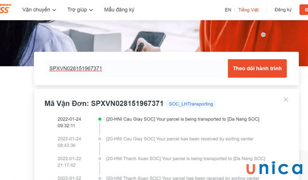 Đơn hàng ở trạng thái