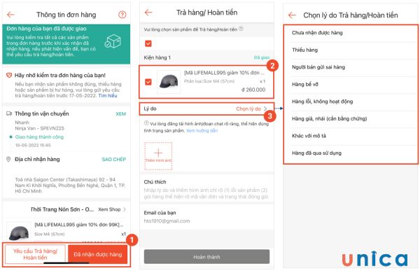 Lưu ý khi hoàn trả hàng Shopee