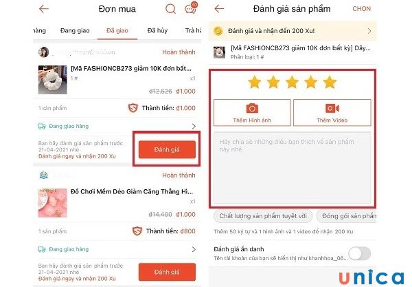 Đánh giá sản phẩm trên Shopee là quá trình mà bạn có thể bình luận, đánh sao, chụp ảnh hoặc quay video về sản phẩm
