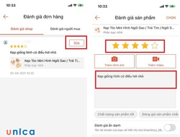 Không hiển thị đánh giá sản phẩm