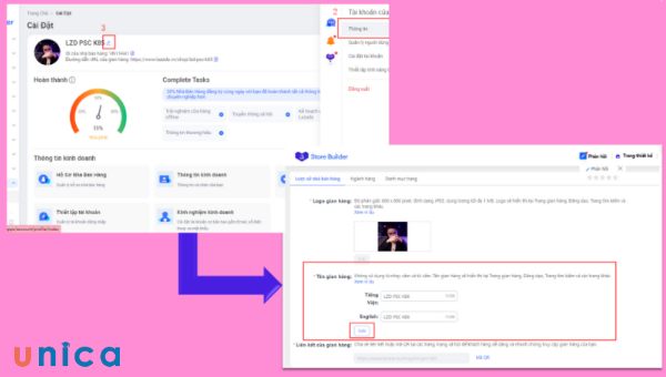 Đổi tên gian hàng trên Lazada