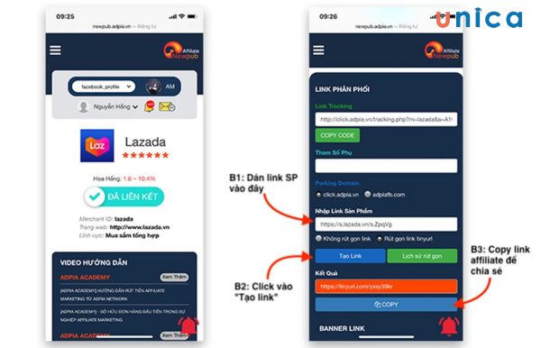 Tạo link tiếp thị liên kết cho sản phẩm