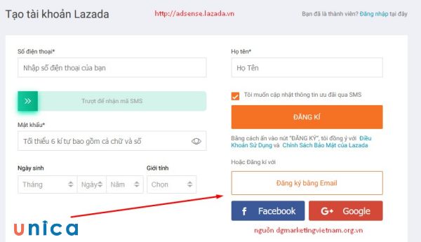 Nguyên nhân và cách khắc phục việc không đăng ký được lazada affiliate