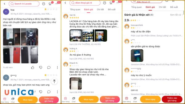 Xem đánh giá trước khi mua hàng