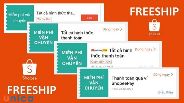 Mã miễn phí vận chuyển là loại mã giảm giá thông dụng của Shopee