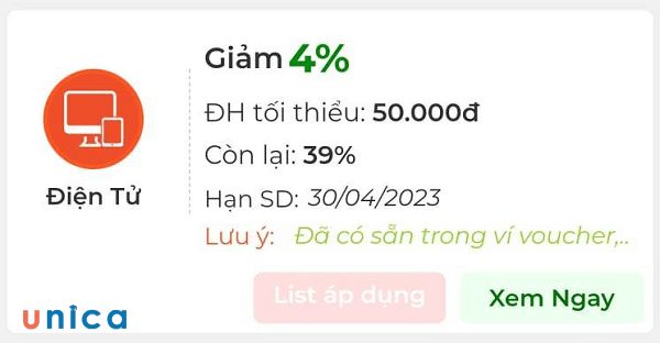 Mã đã có sẵn trong Kho voucher