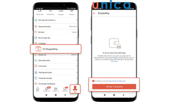 Thiết lập ví Shopee Pay