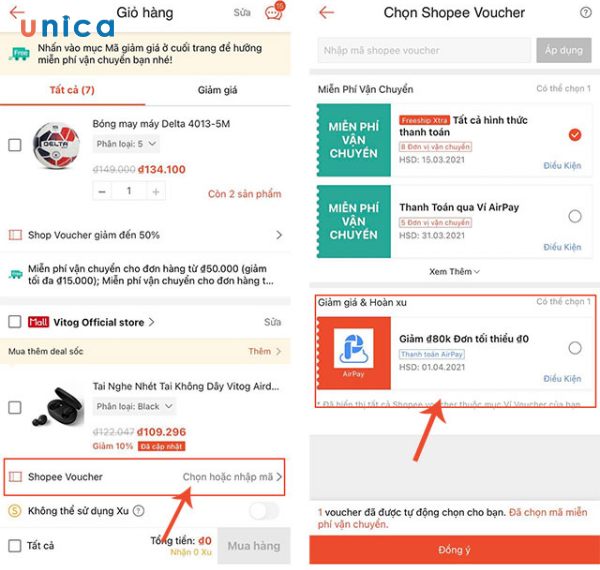 Cách sử dụng mã giảm giá