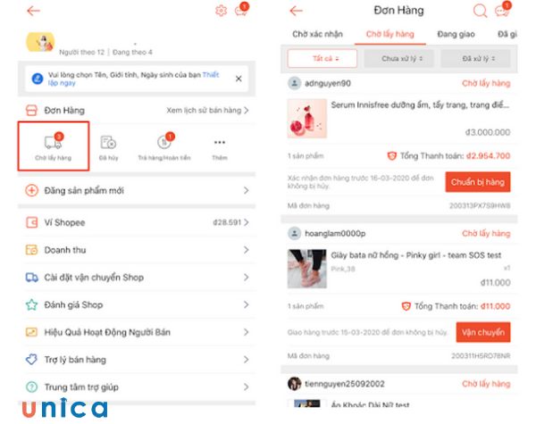 Đơn hàng săn mã giảm giá bị hủy do Shop