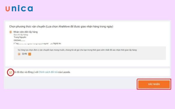Gửi phiếu yêu cầu đổi trả hàng