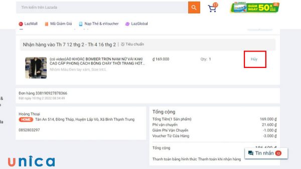 Cách hủy đơn hàng trên Lazada mà người mua hàng nên biết