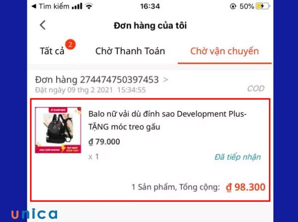 Chọn đơn hàng cần hủy