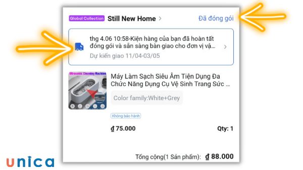 Cách hủy đơn hàng đã đóng gói
