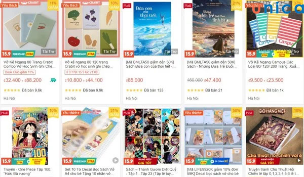 Sách vở, truyện ngắn, tiểu thuyết trên Shopee