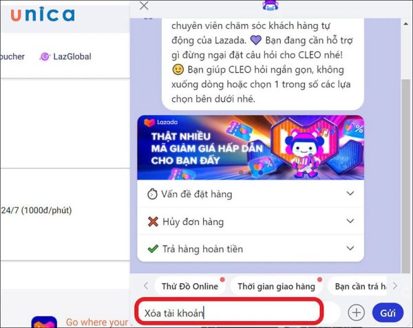 Việc cần làm khi thực hiện xóa tài khoản Lazada