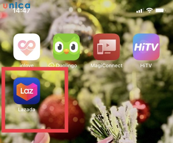 Mở ứng dụng Lazada trên điện thoại