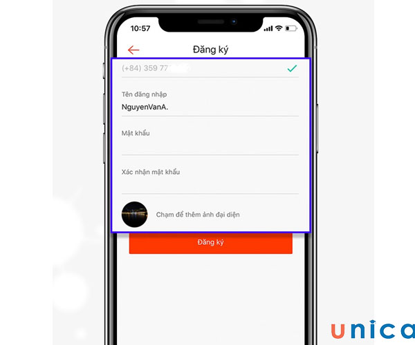 Nhập thông tin cá nhân