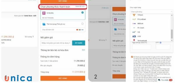 Chọn phương thức trả góp