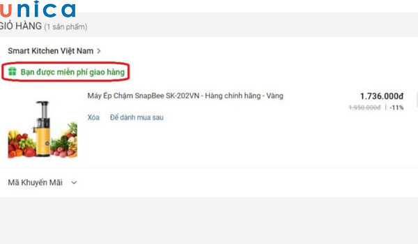 Cách xem phí giao hàng trên Tiki
