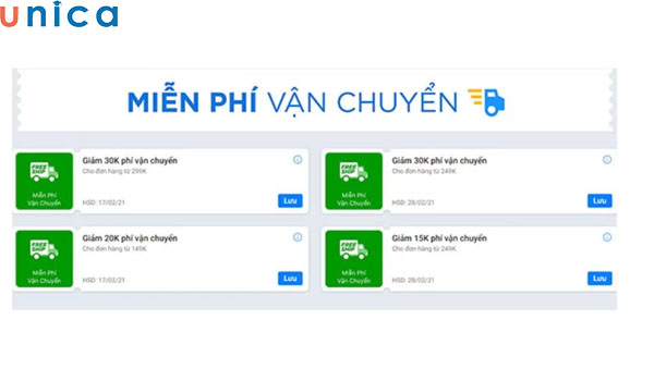 Áp mã vận chuyển để được freeship Tiki