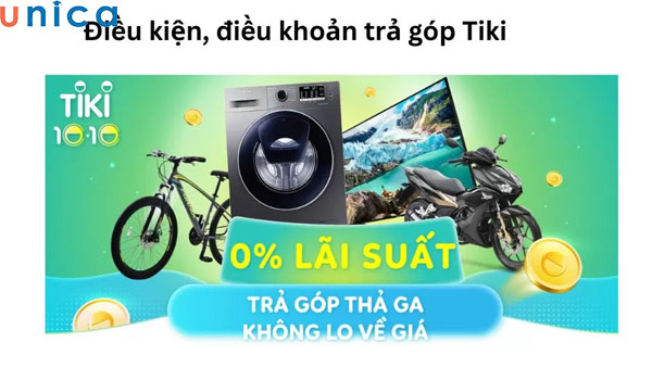 Điều khoản khi mua trả góp trên Tiki