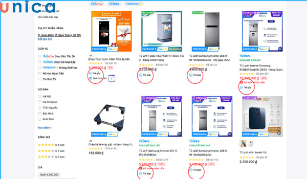 Chọn sản phẩm trả góp