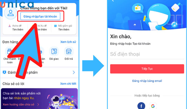 Đăng nhập tài khoản