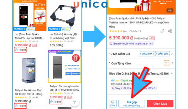 Chọn mua trả góp
