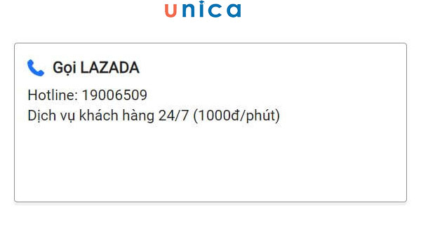 Gọi tới hotline Lazada để kiểm tra đơn hàng