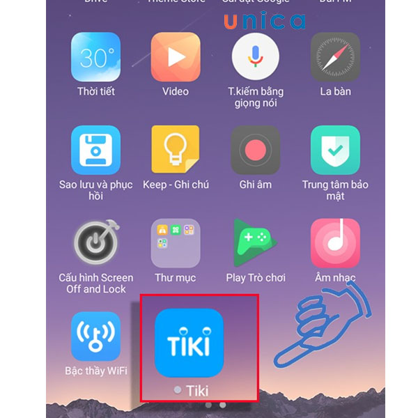 App Tiki đã được tải về máy
